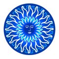 Next Innovations 12 Inch Sun Face Wall Art Blue Sun 101410093-BLUESUN